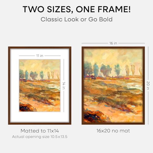 16x20 Brown Oak Picture Frame (2 Count)