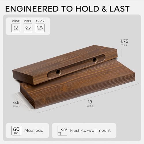 18 Inch Floating Shelves (4 Count)