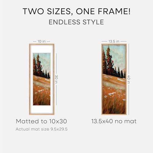 13.5x40 Natural Oak Frame (3 Count)