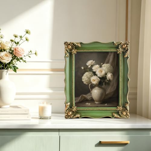 8x10 Vintage Picture Frame with Embossed Flower Design