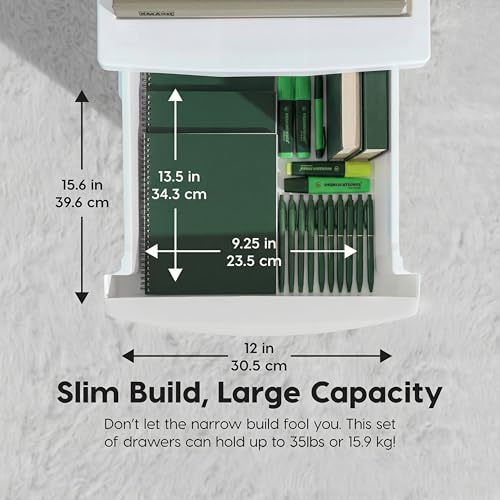 4 Drawer Slim Narrow Storage Organizer