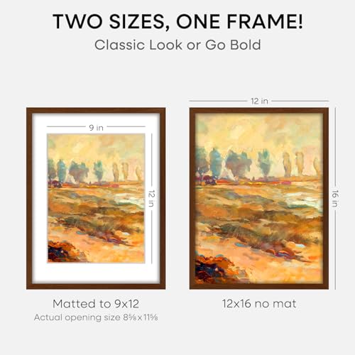 12x16 Brown Oak Picture Frame (4 Count)