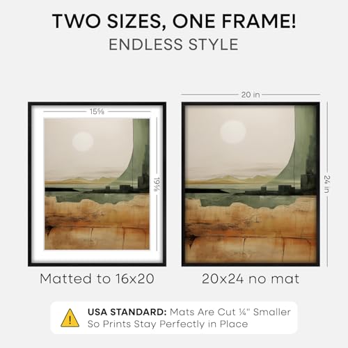 20x24 Black Oak Picture Frame (2 Count)