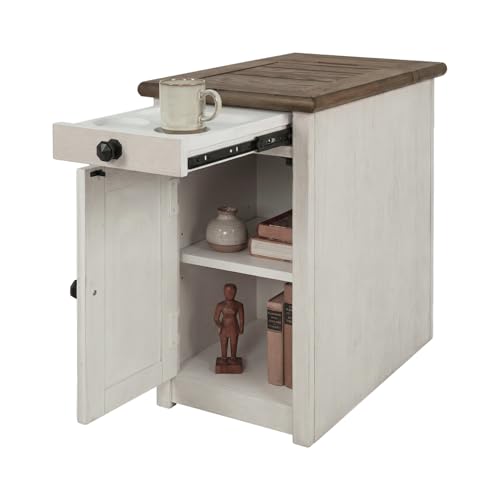 Bolanburg Farmhouse End Table with USB & Outlets