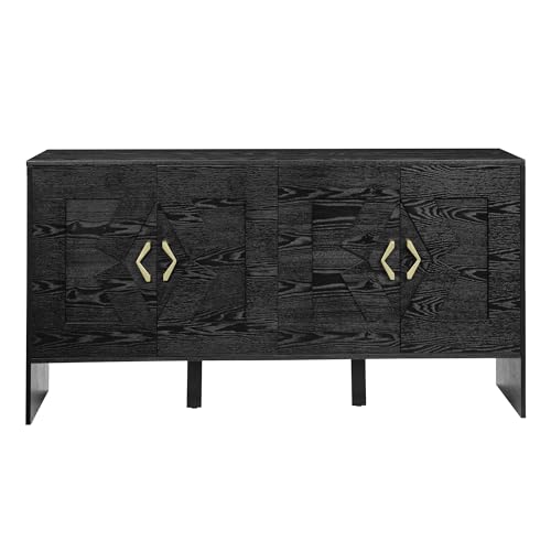 60" Mid Century Modern Sideboard Buffet Cabinet with Storage