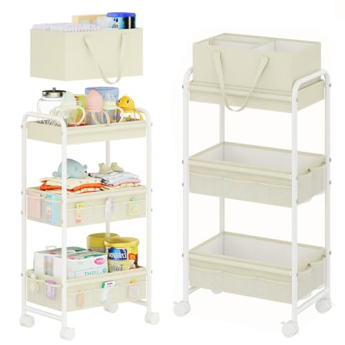2 in 1 Baby Diaper Organizer with Diaper Caddy Basket