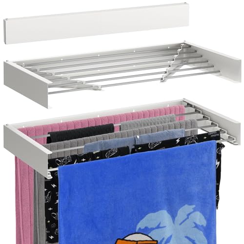 Wall Mounted Laundry Drying Rack for Clothes