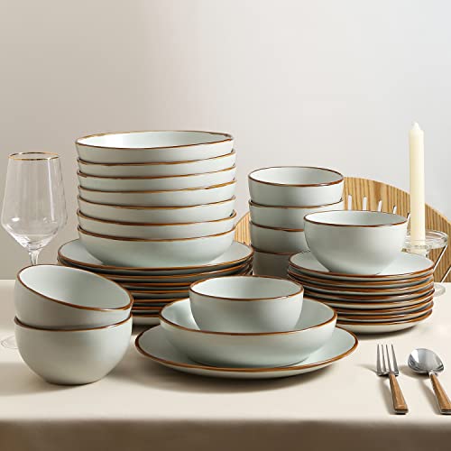 Brasa Stoneware 32 Piece Modern Dinnerware Set