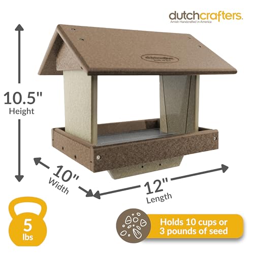 Poly Large Hopper Bird Feeder Post Mount for 4" x 4"