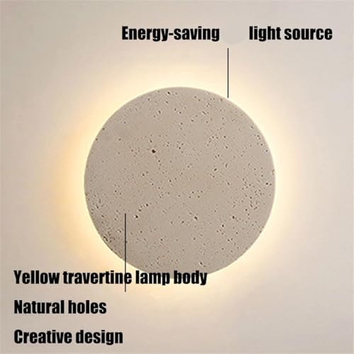 Modern Ultra-Thin Round Stone Wall Light