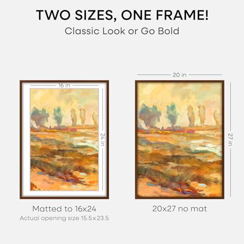 20x27 Brown Oak Picture Frame