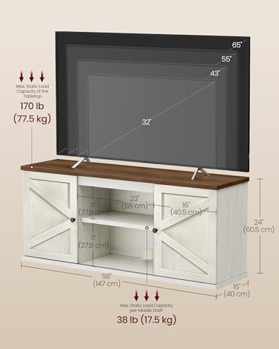 Farmhouse TV Stand for 65'' TV
