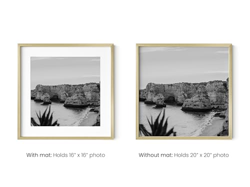 20x20 Gold Metal Picture Frame Matted to 16x16