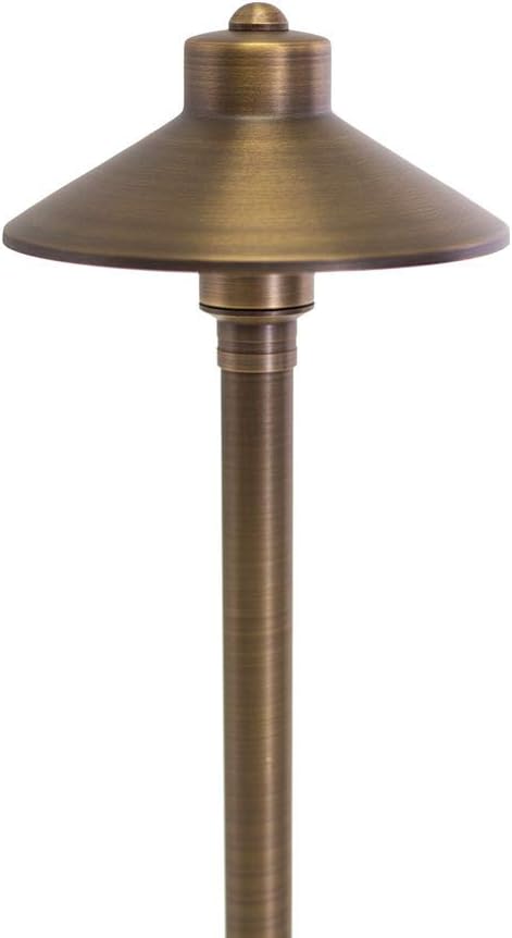 VOLT Flat Hat 12V Brass Path Light