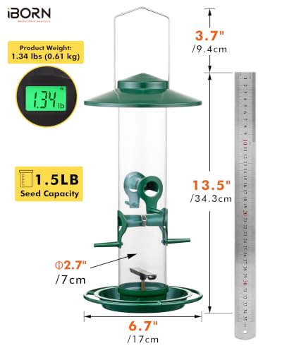 Bird Feeders for Outdoors Metal Chew Resistant