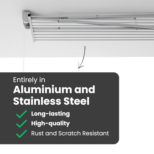 Mini, Folding, Pull Down, Ceiling Laundry Drying Rack, 60 in (3.2808 Foot)