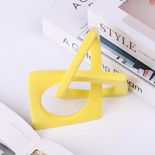 Yellow Knot Statue for Coffee Table Centerpiece Decor