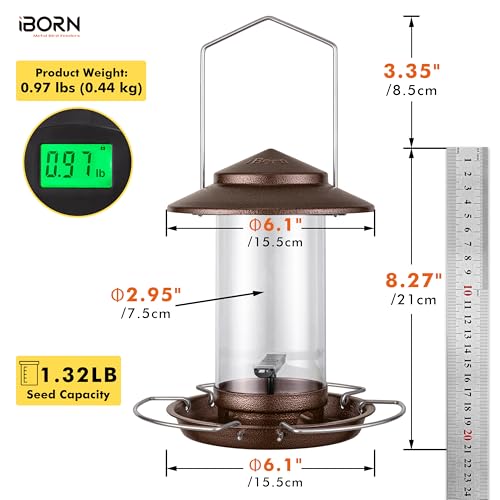 Bird feeders for Outdoors Metal Chew Resistant