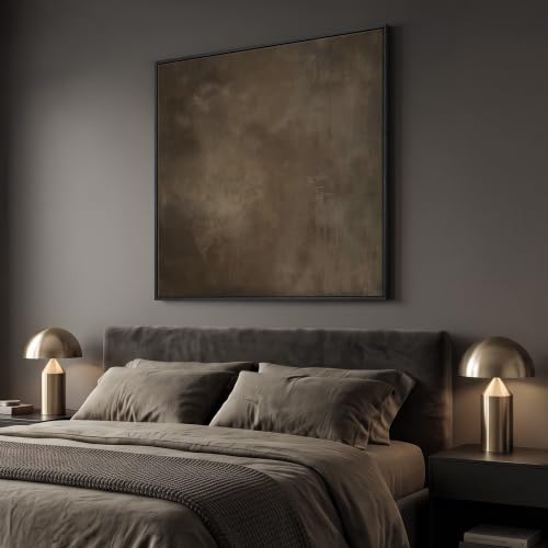 Extra Large Framed Neutral Brown Abstract Wall Art for Living Room