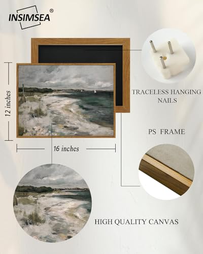 Framed Canvas Wall Art Vintage Decor