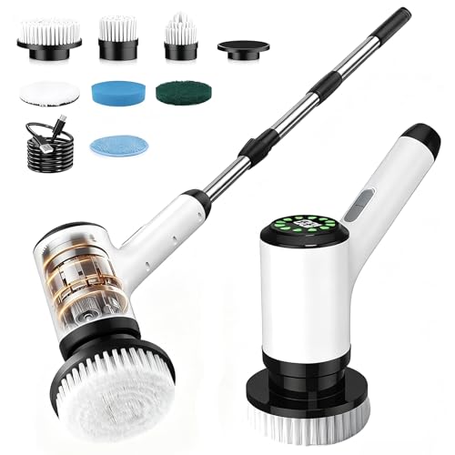 Cordless Electric Spin Scrubber with 7 Brush Heads