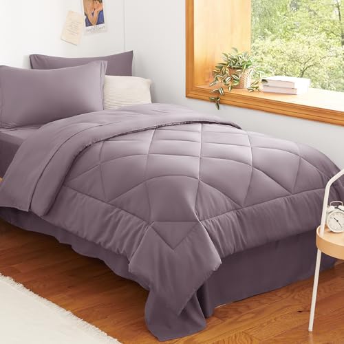 Twin XL Comforter Set Dusty Purple