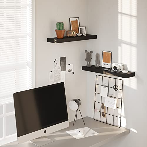 Floating Wall Shelves 24 x 6 Inch (2 Count)