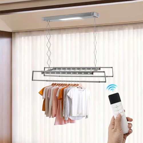 Electric Retractable Airing Rack Gray