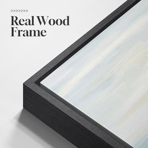 Framed Blue Abstract Wall Art Decor