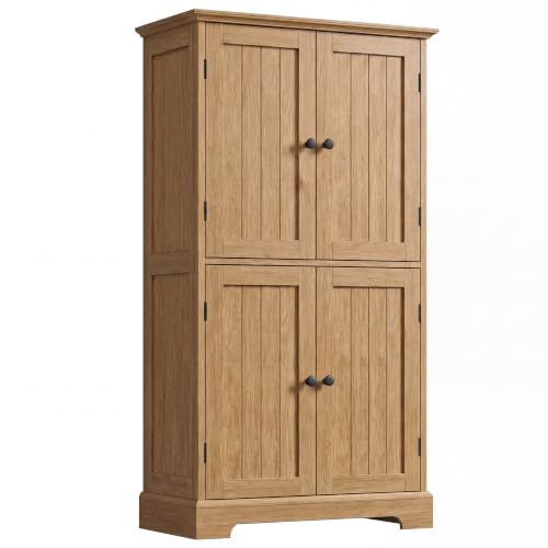 Bathroom Floor Cabinet with Adjustable Shelves
