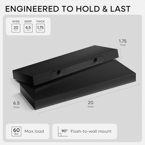 20 Inch Floating Shelves (3 Count)