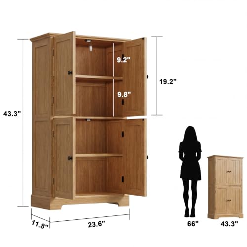 Bathroom Floor Cabinet with Adjustable Shelves