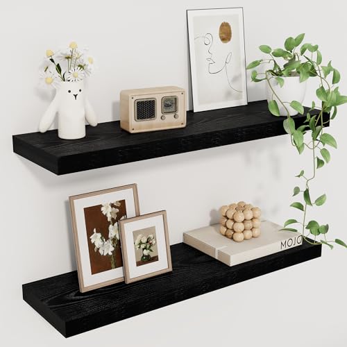 Deep Black Floating Shelf (2 Count)