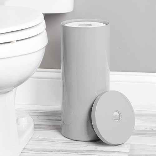 Freestanding Toilet Paper Canister with Lid (3 Count)