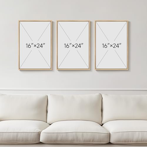Framed Green and Beige Minimalist Abstract Wall Art (3 Count)