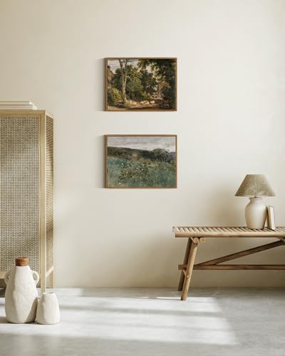 Framed Canvas Wall Art Vintage Decor