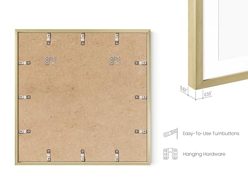 20x20 Gold Metal Picture Frame Matted to 16x16