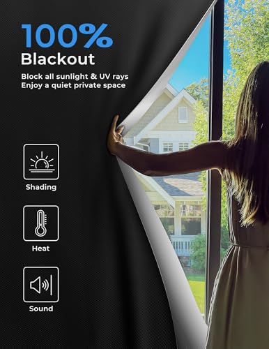 Blackout Curtains for Bedroom Portable 36"x63" Blackout Shades