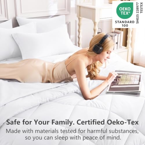 Twin XL Comforter Set with Sheets White