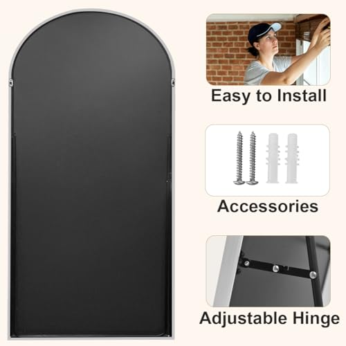 56"x21" Arched Full Length Mirror Floor Mirrors