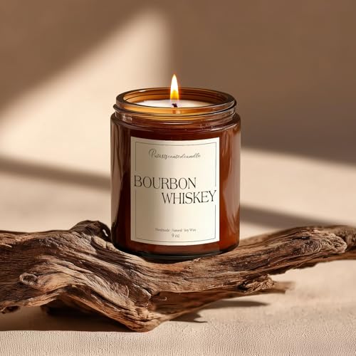 Bourbon Whiskey Scented Candle for Home (14 Ounce)
