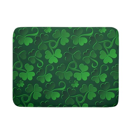 St Patricks Day Dish Drying Mat for Kitchen Shamrocks Absorbent Reversible Microfiber Kitchen Countertop Protector Dishes Pad Large 18x24 inch