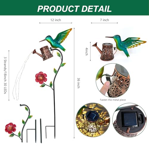Hummingbird Solar Lights Outdoor Waterproof