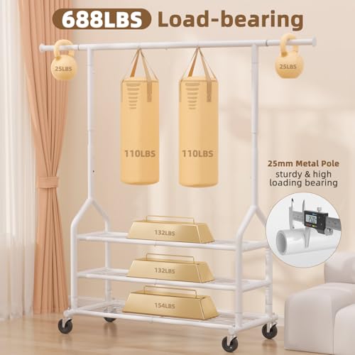Heavy Duty Clothes Rack Load 688 LBS