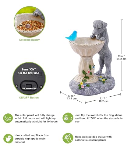 Solar Dog Statues for Garden Decor