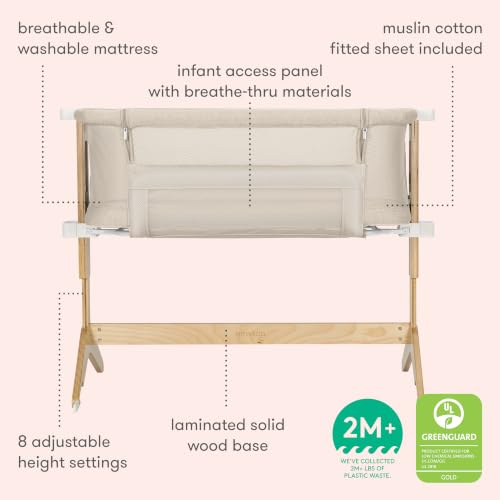 Bassinet & Bedside Sleeper with Mattress & Sheet