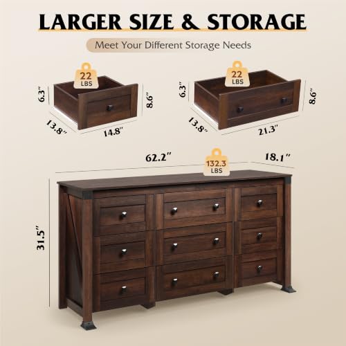 Brown Dresser for Bedroom