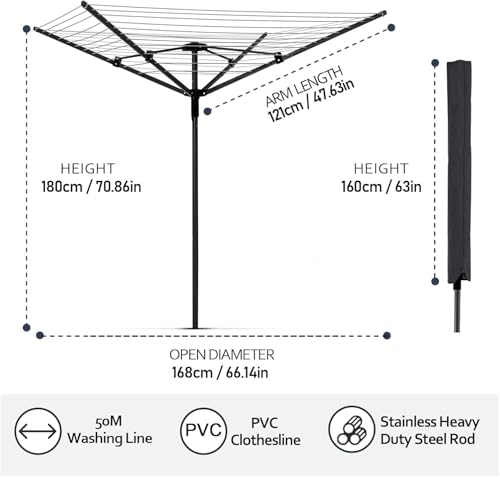 Heavy Duty Outdoor Umbrella Drying Rack