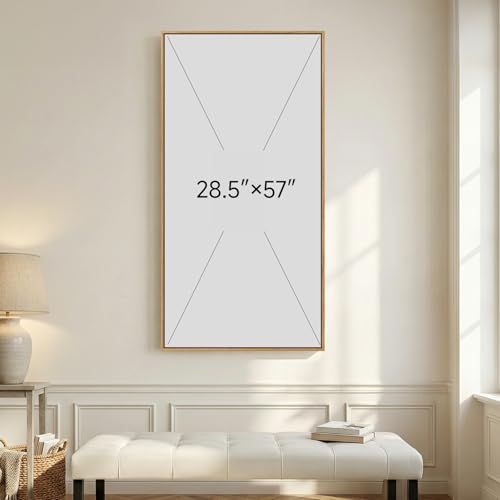 Large Framed Neutral Beige Minimalist Abstract Wall Art