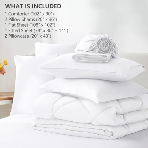 King Size Comforter Set White